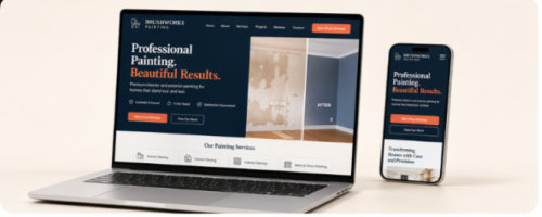 Painting business website mockup